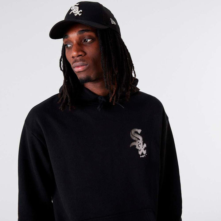 New Era MLB Metallic hoodie C White Sox black - Shop-Tetuan