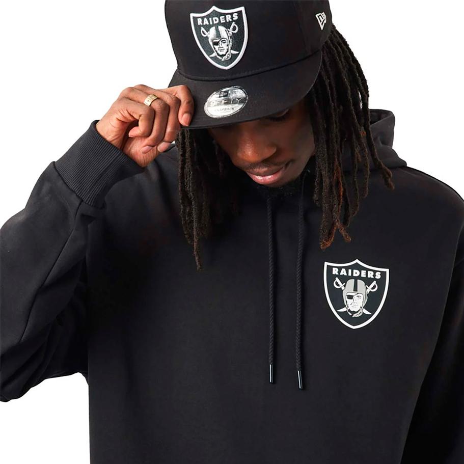 New Era Half Logo Oversize hoody LV Raiders black/white - Shop-Tetuan