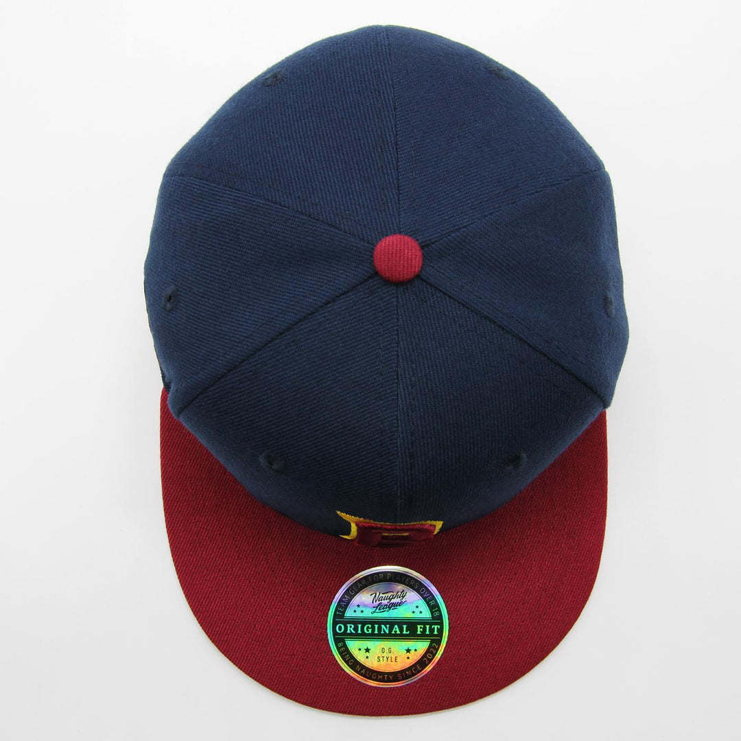 Naughty League Boston Beaver Hunters Letter Logo fitted navy/mar - Shop-Tetuan