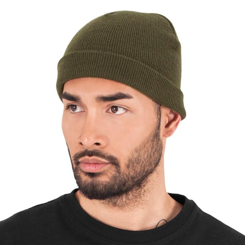 Yupoong heavyweight beanie olive - Shop-Tetuan