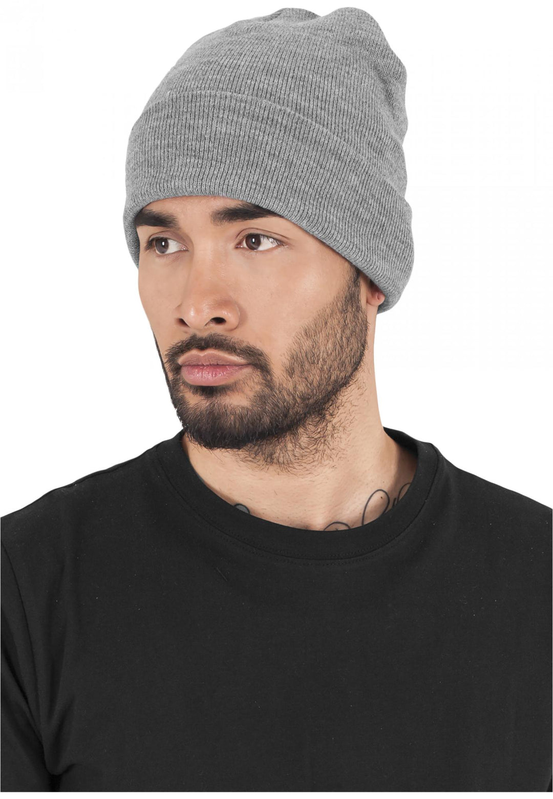 Yupoong heavyweight long beanie ht.grey - Shop-Tetuan