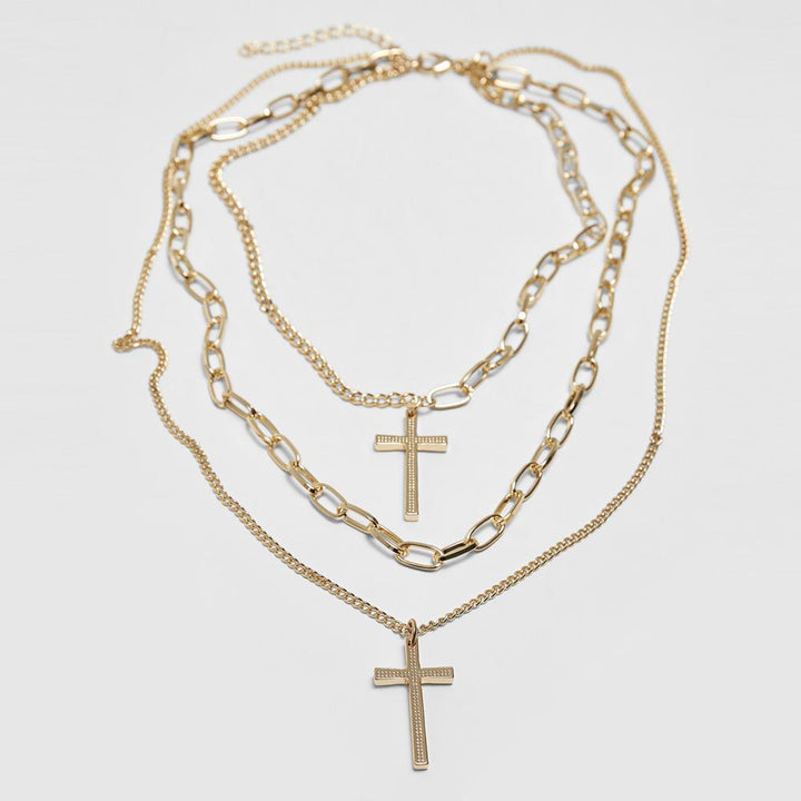 Urban Classics Layering Cross Necklace gold - Shop-Tetuan