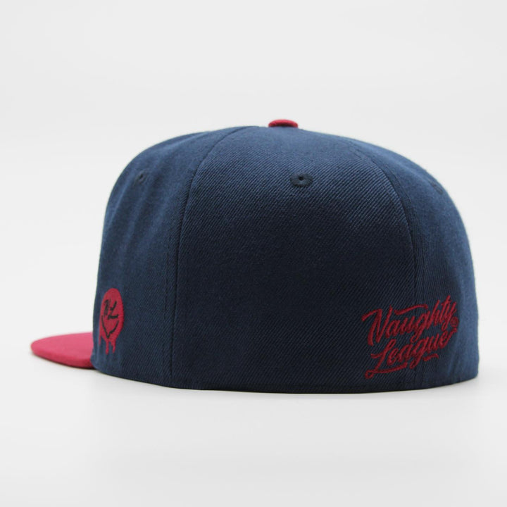 Naughty League Boston Beaver Hunters Letter Logo fitted navy/mar - Shop-Tetuan