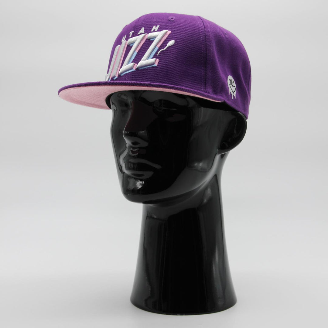 Naughty League Utah Jizz Text Logo snapback purple - Shop-Tetuan