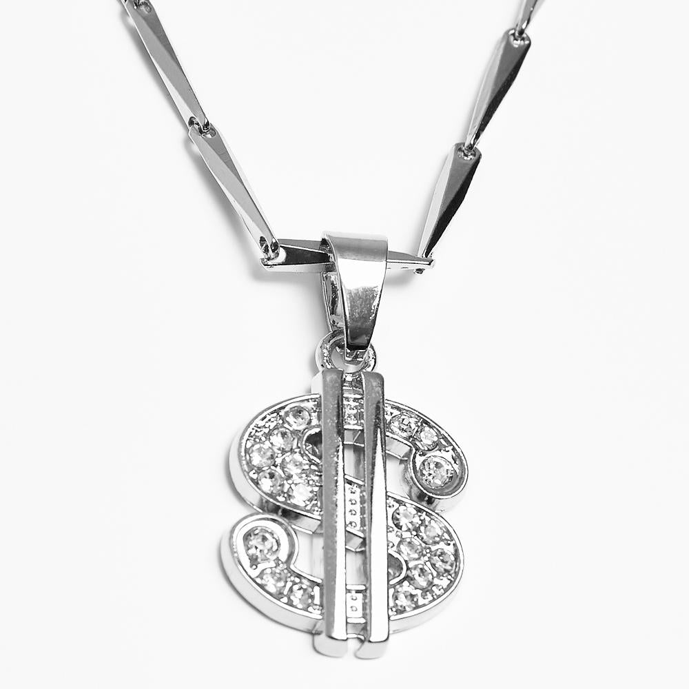 Urban Classics Small Dollar Necklace silver - Shop-Tetuan