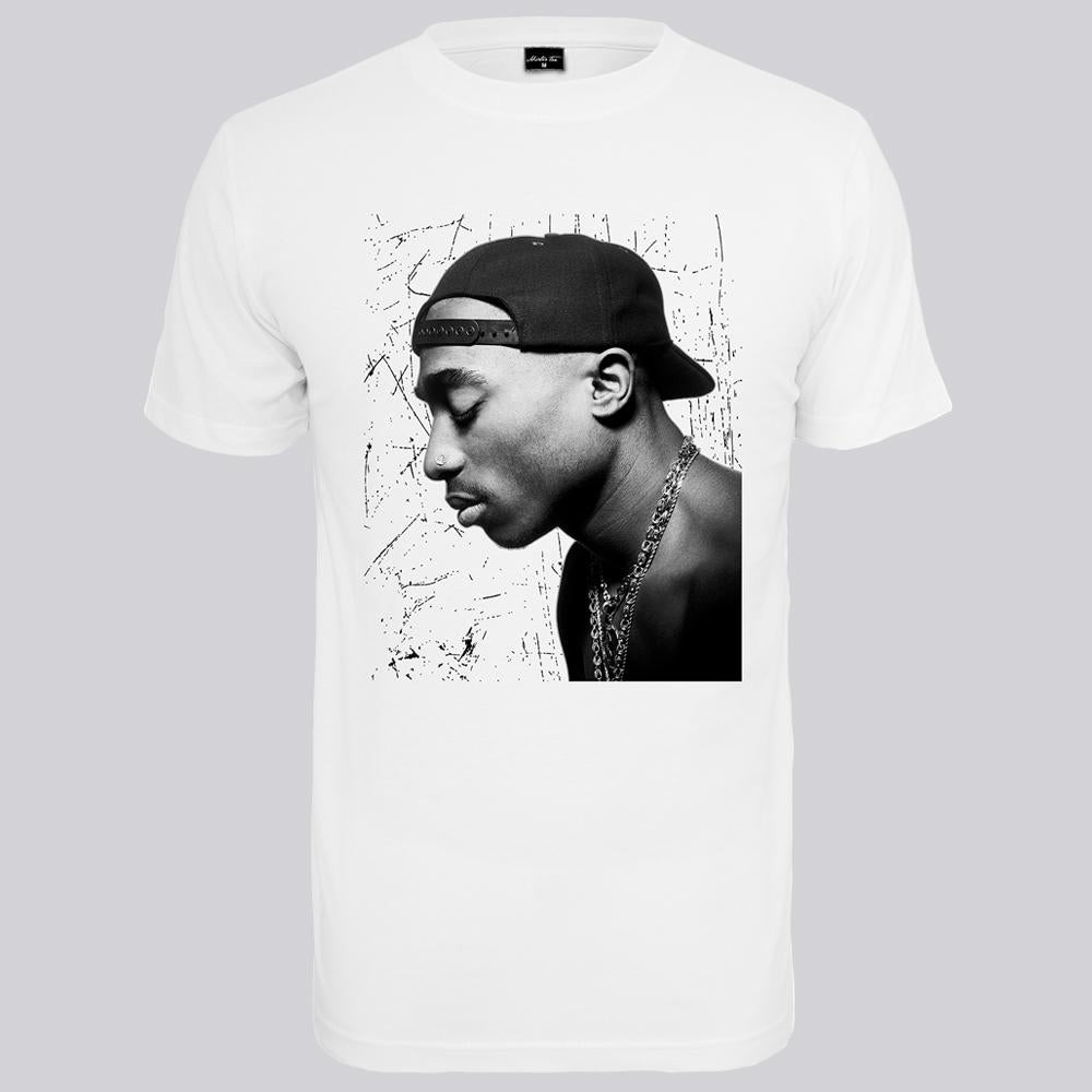 Mister Tupac Cracked Backround tee white - Shop-Tetuan