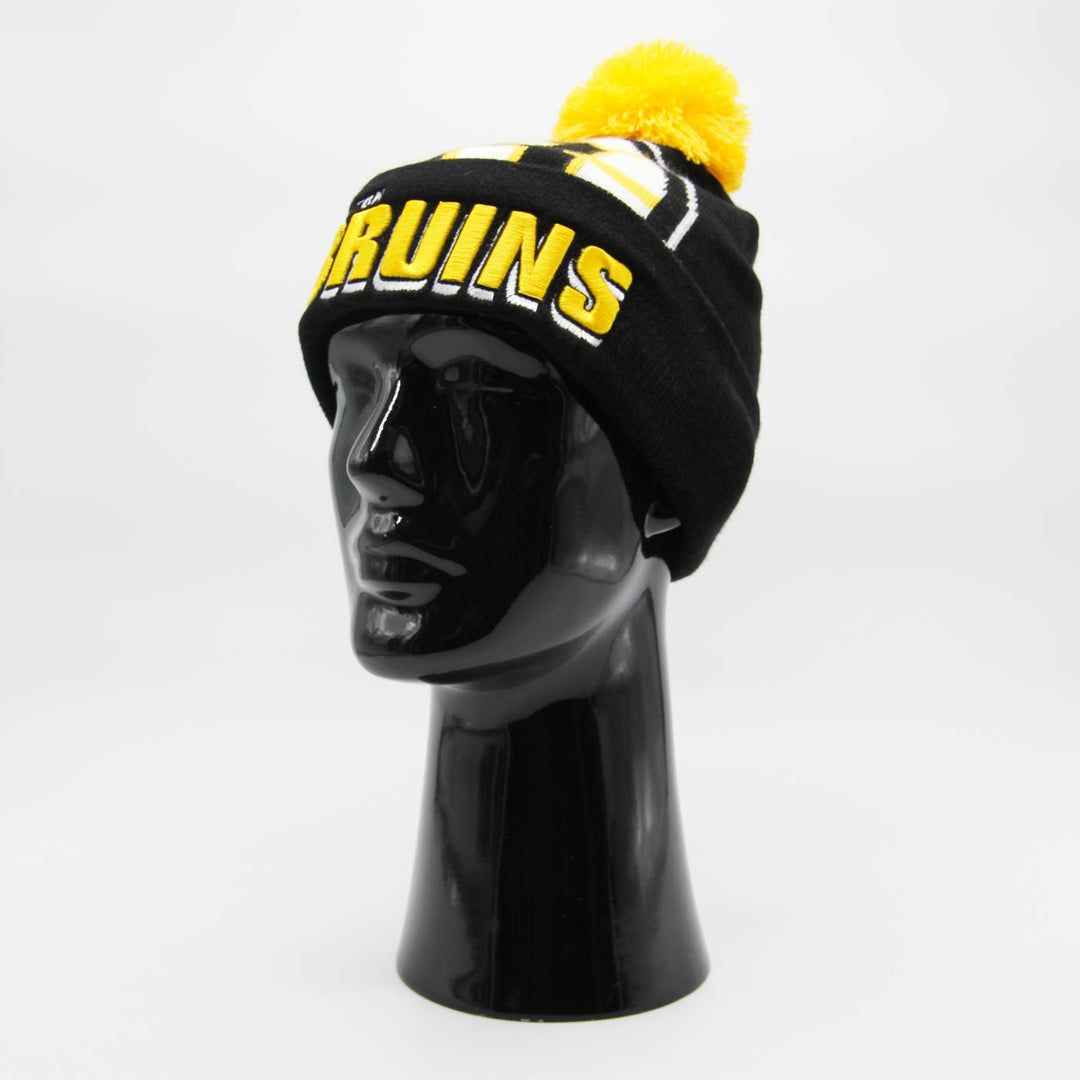 Mitchell & Ness NHL Punch Out Pom Knit beanie B Bruins black - Shop-Tetuan