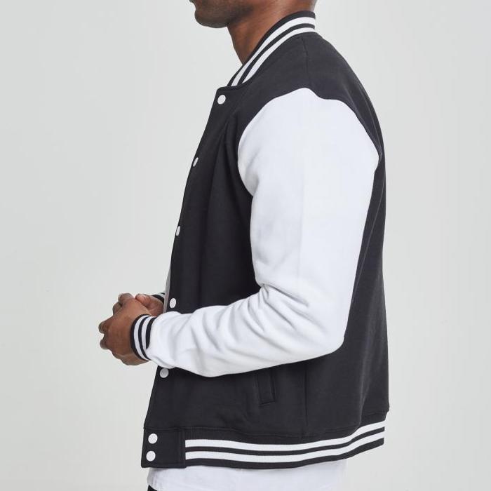 Urban Classics 2-Tone sollege sweatjacket black/white - Shop-Tetuan