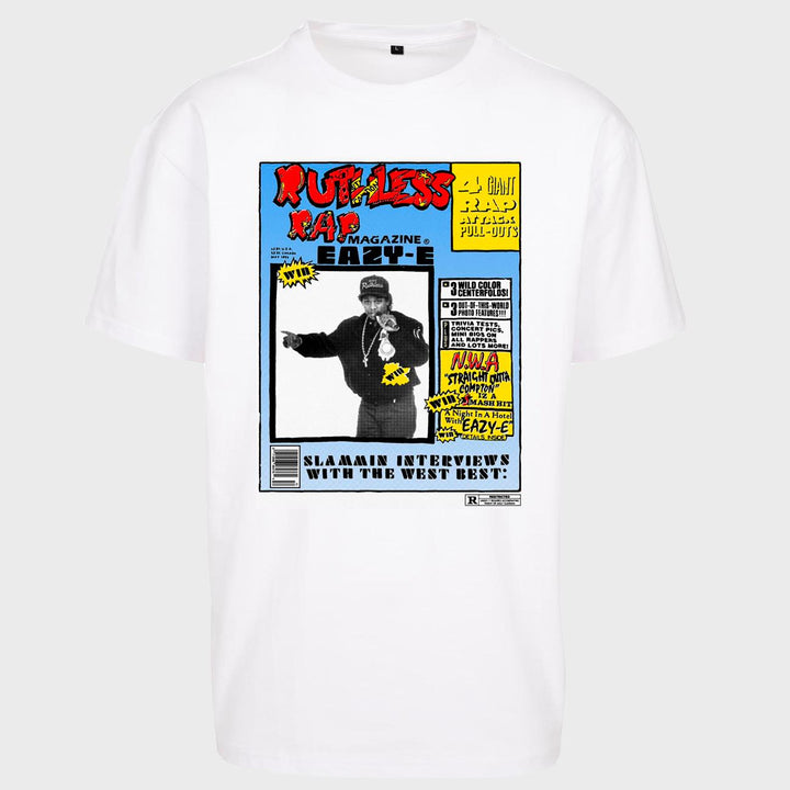 Mister Eazy-E RAP Magazine Oversize Tee white - Shop-Tetuan