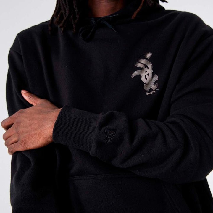 New Era MLB Metallic hoodie C White Sox black - Shop-Tetuan