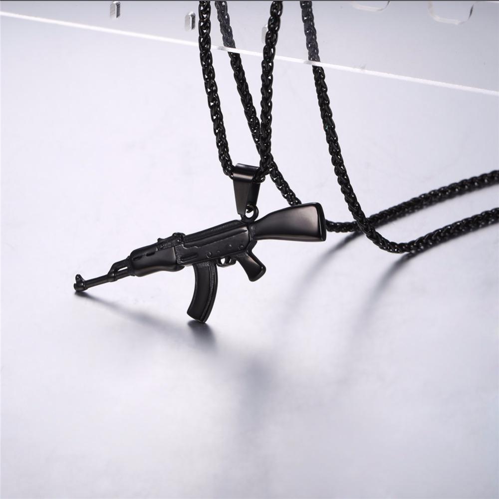 AK-47 Rifle Necklace steel/black - Shop-Tetuan