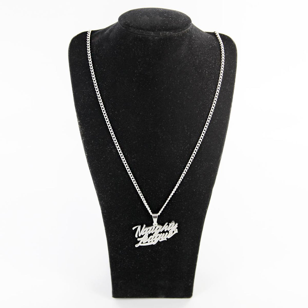 Naughty League Branded Logo Necklace steel - Shop-Tetuan