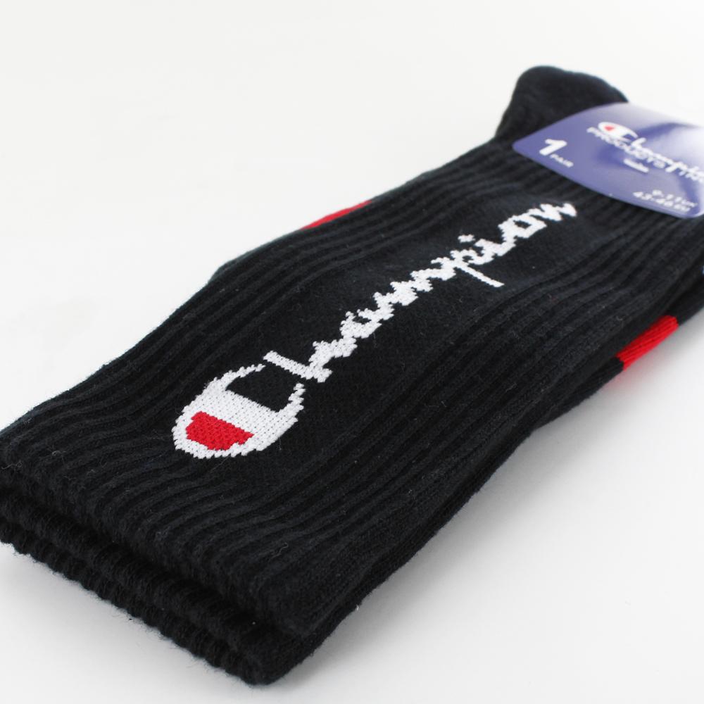 Champion Script Crew Socks 1pair black - Shop-Tetuan