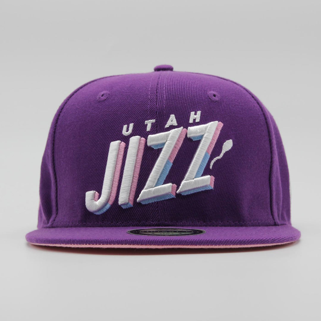 Naughty League Utah Jizz Text Logo fitted purple - Shop-Tetuan