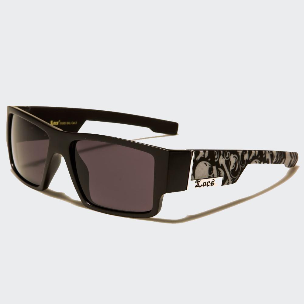 Locs Square Sunglasses black skull - Shop-Tetuan