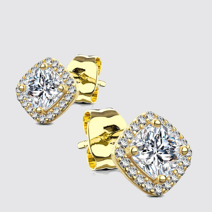 Pair of .925 Sterling Silver Stud Earrings silver/gold - Shop-Tetuan