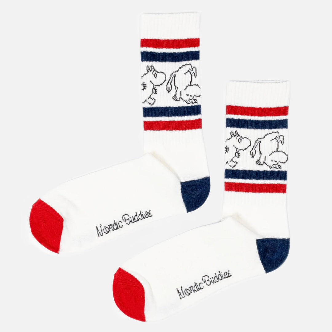 Moomin Muumipeikko Retro Tennis socks white - Shop-Tetuan