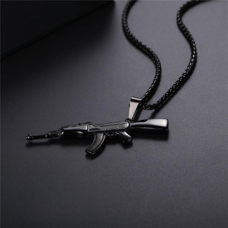 AK-47 Rifle Necklace steel/black - Shop-Tetuan