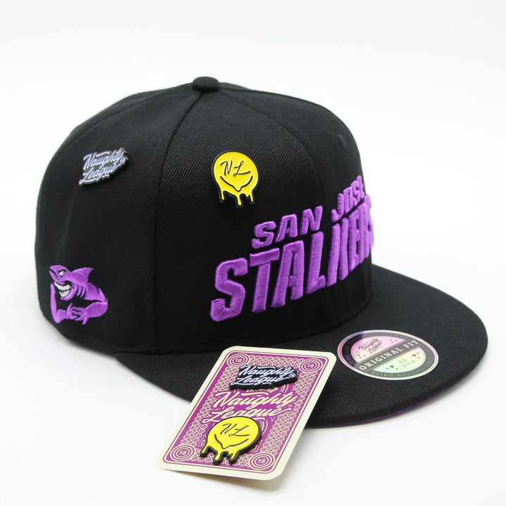 Naughty League San Jose Stalkers Text Logo fitted black - Shop-Tetuan