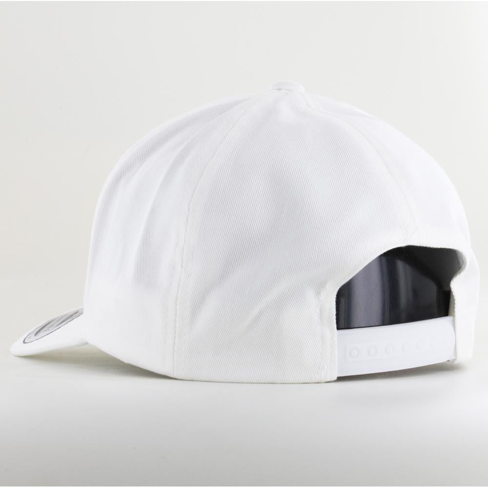 The Classics Yupoong 5-Panel Curved Classic snapback white - Shop-Tetuan