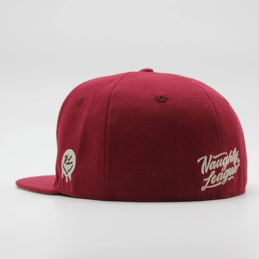 Naughty League Minnesota Masturbears Text Logo fitted burgundy - Shop-Tetuan