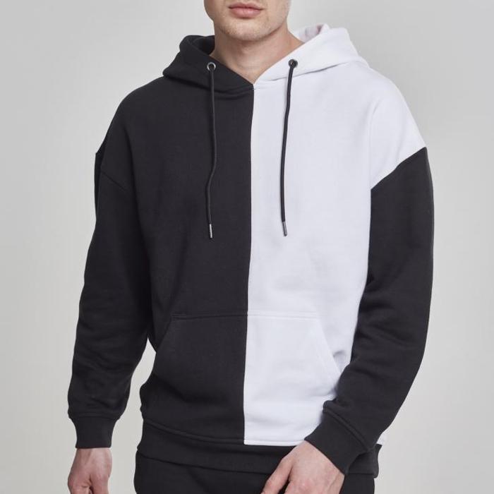 Urban Classics Oversized Harlequin Hoody blk/wht - Shop-Tetuan