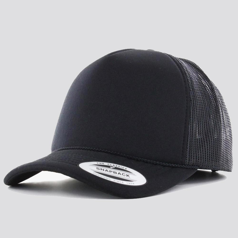 The Classics Yupoong foam trucker cap curved visor blk/blk/blk - Shop-Tetuan