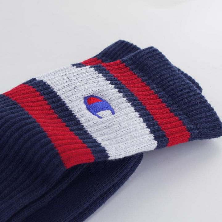 Champion Logo Crew Socks 1pair navy - Shop-Tetuan