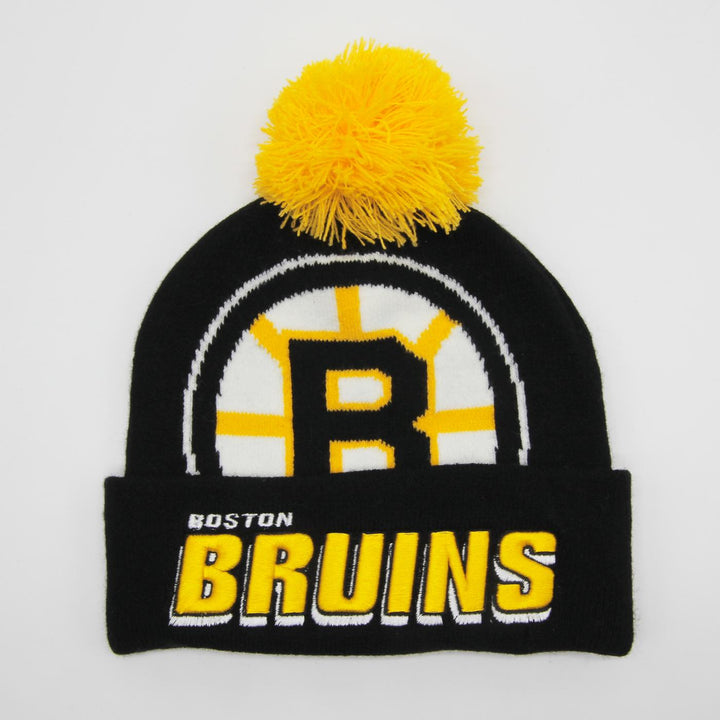 Mitchell & Ness NHL Punch Out Pom Knit beanie B Bruins black - Shop-Tetuan