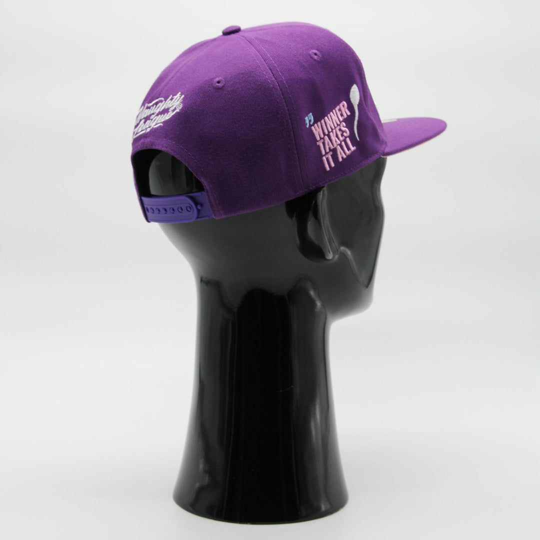 Naughty League Utah Jizz Text Logo snapback purple - Shop-Tetuan