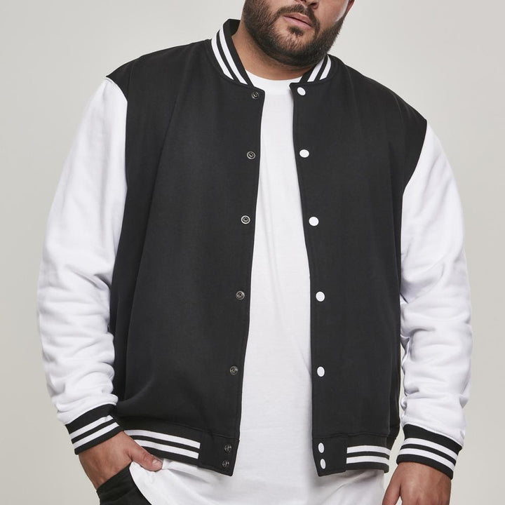 Urban Classics 2-Tone sollege sweatjacket black/white - Shop-Tetuan