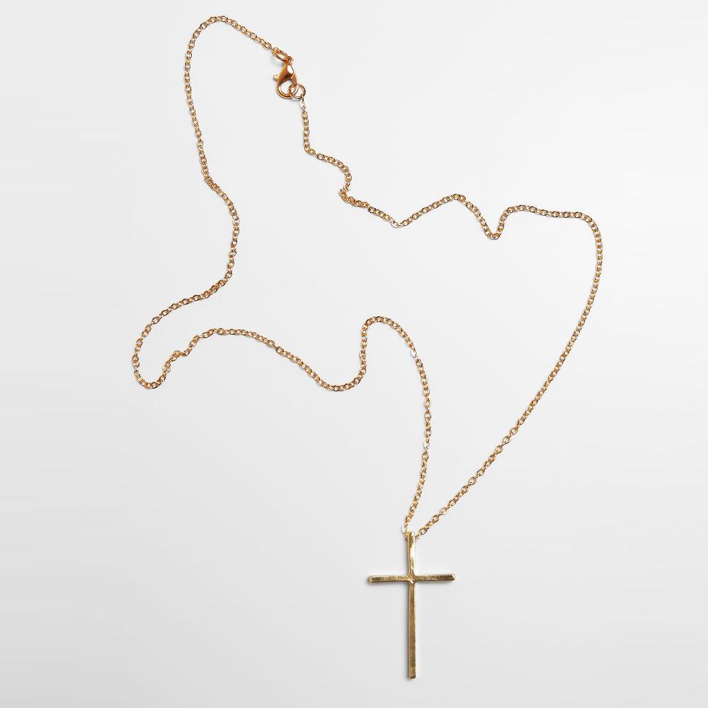 Urban Classics Big Basic Cross Necklace gold - Shop-Tetuan