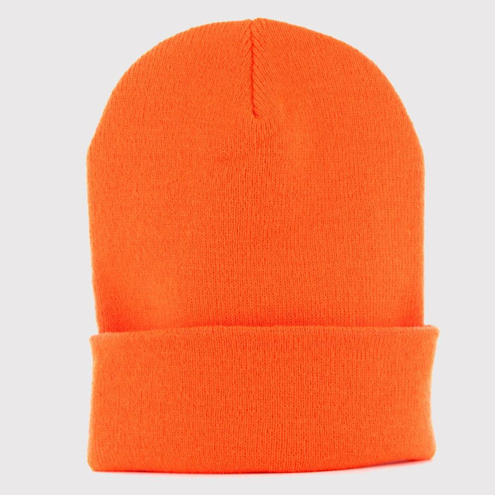 Yupoong heavyweight long beanie blaze orange - Shop-Tetuan