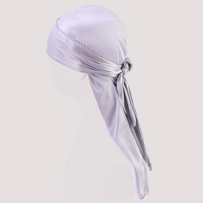 Silky Satin Du-Rag silver - Shop-Tetuan