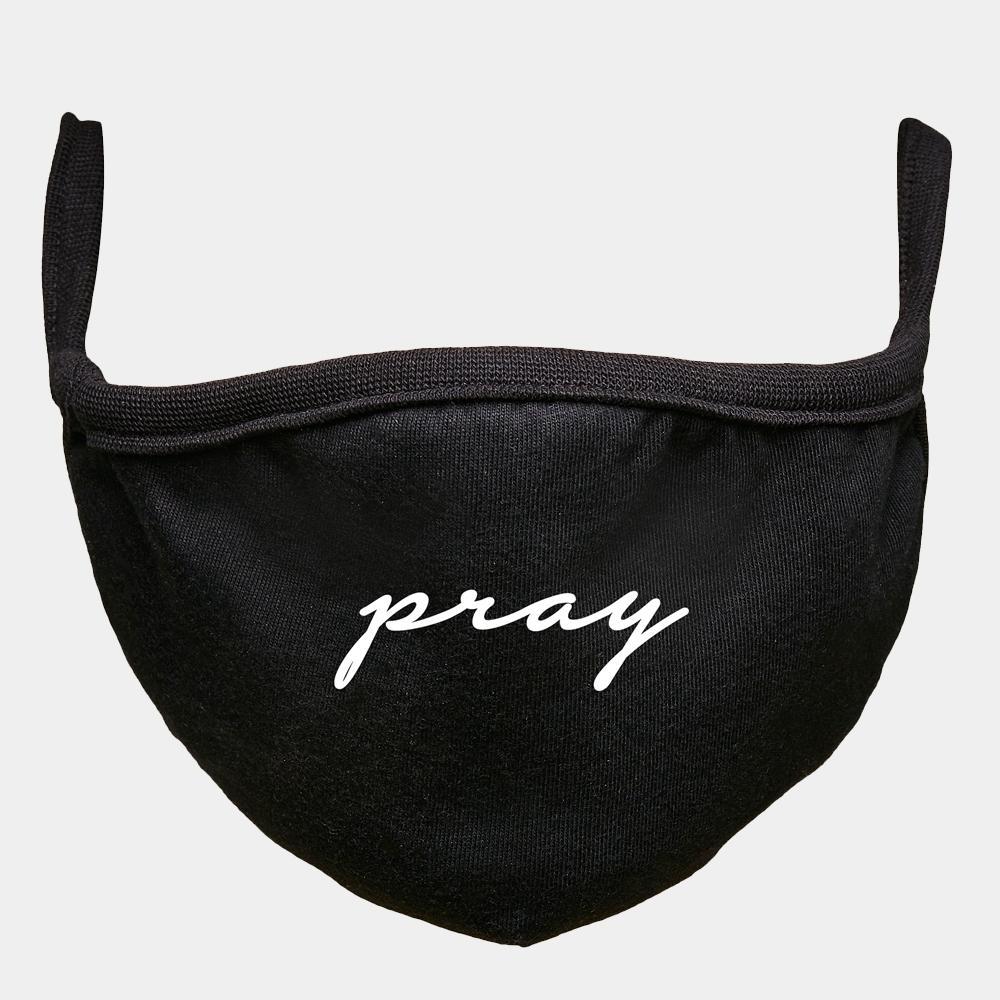 Mister Pray Wording Face Mask black - Shop-Tetuan