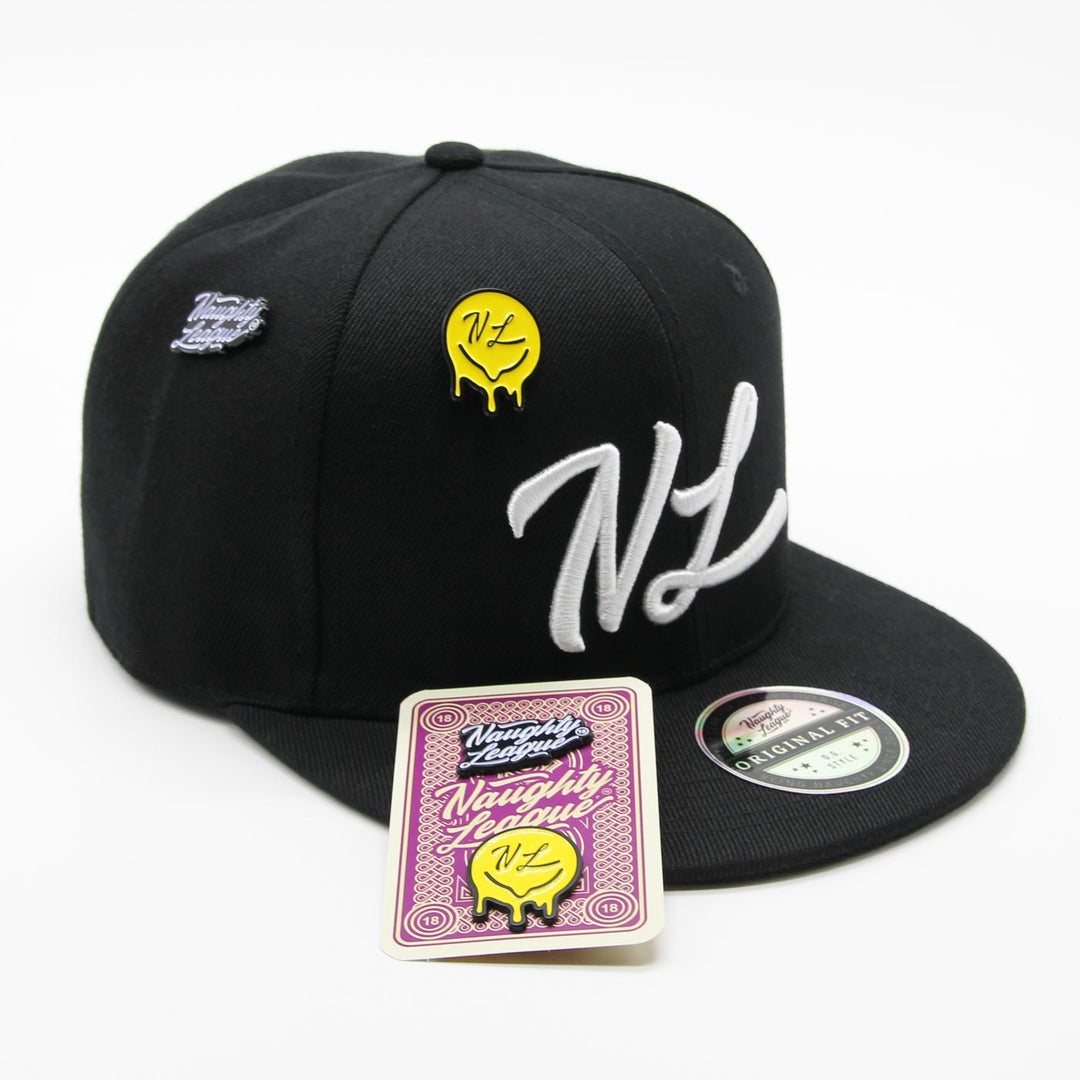 Naughty League Icon Basic Snapback black/white - Shop-Tetuan