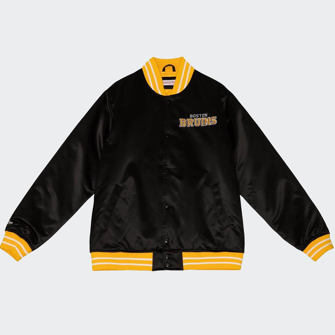 Mitchell & Ness NHL Heavyweight Satin jacket B Bruins black - Shop-Tetuan