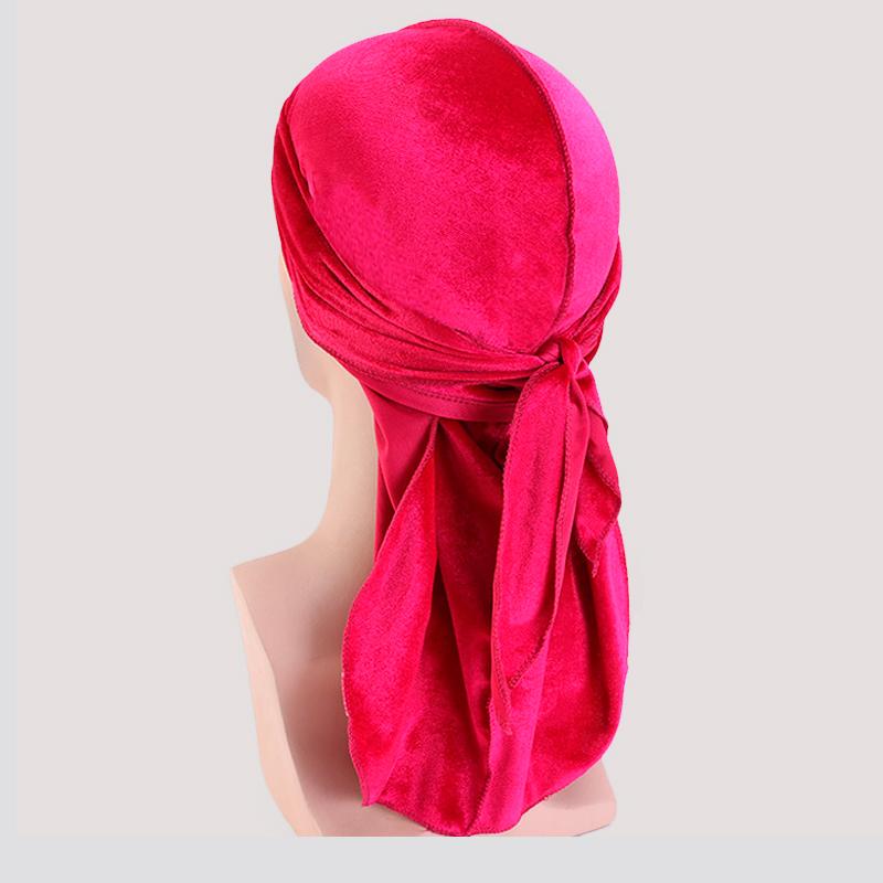 Luxury Velvet Du-Rag pink - Shop-Tetuan