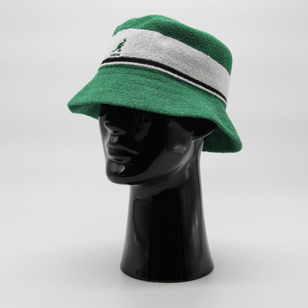 Kangol Bermuda Stripe Bucket turf green - Shop-Tetuan