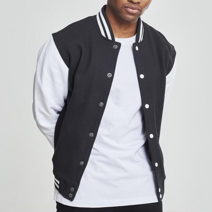 Urban Classics 2-Tone sollege sweatjacket black/white - Shop-Tetuan