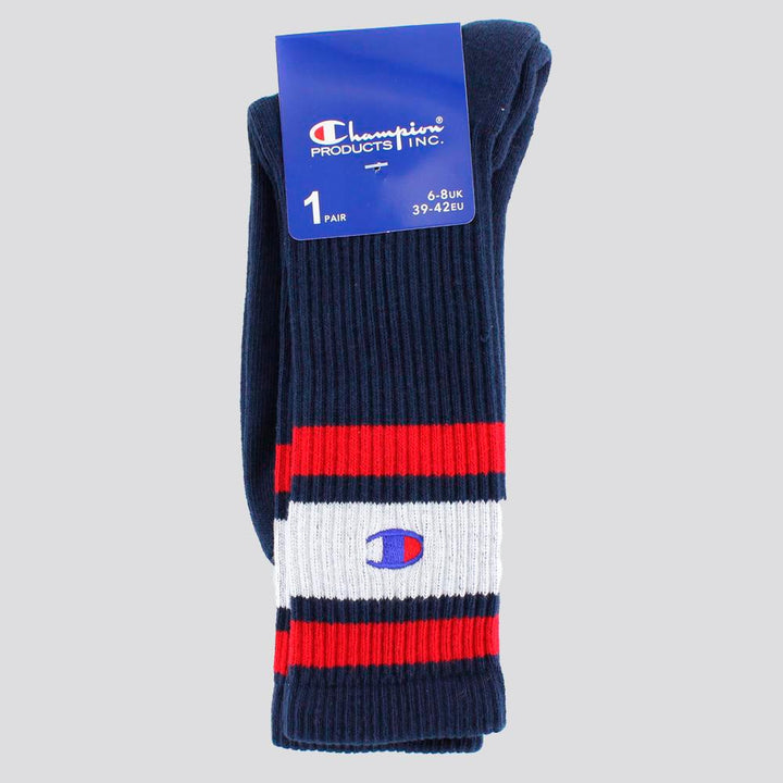 Champion Logo Crew Socks 1pair navy - Shop-Tetuan