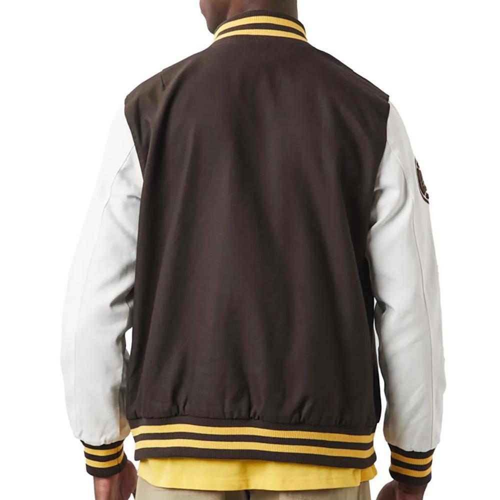 New Era Heritage Varsity jacket brown/off white - Shop-Tetuan