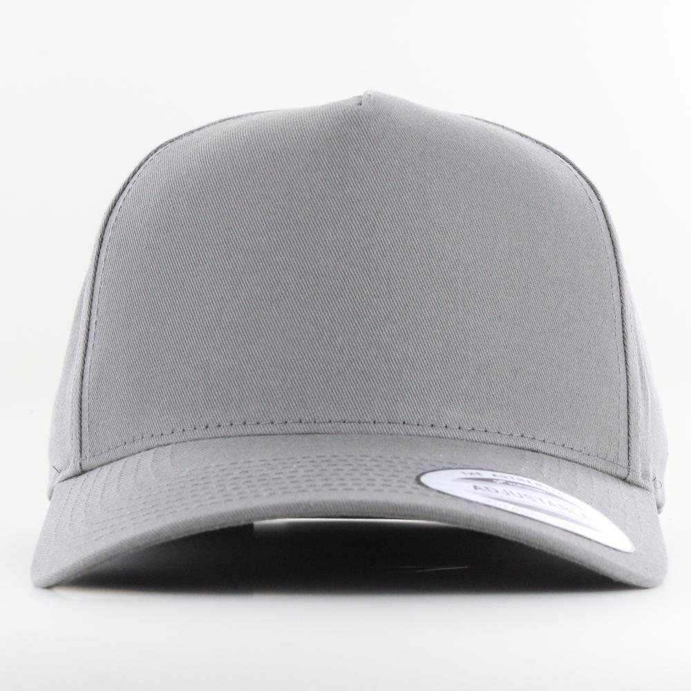 The Classics Yupoong 5-Panel Curved Classic snapback grey - Shop-Tetuan