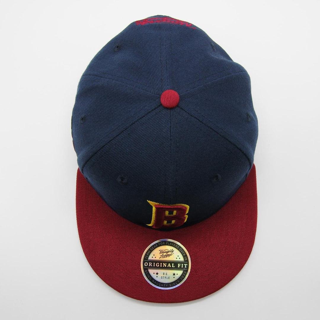 Naughty League Boston Beaver Hunters Letter Logo snapback navy/mar - Shop-Tetuan