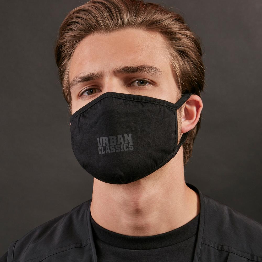 Urban Classics Cotton Face Mask 2-Pack black - Shop-Tetuan