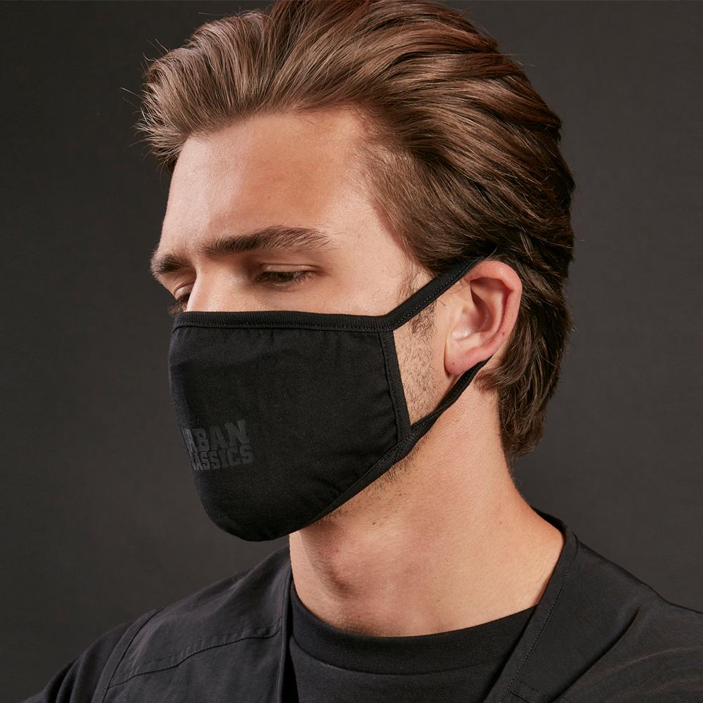 Urban Classics Cotton Face Mask 2-Pack black - Shop-Tetuan