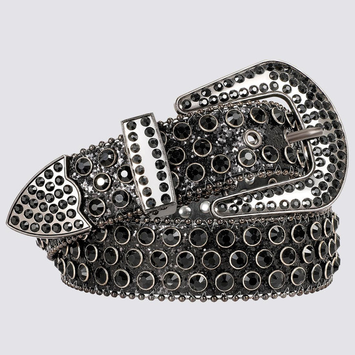 Diamond Studded Rhinestone Belt gun black - Shop-Tetuan