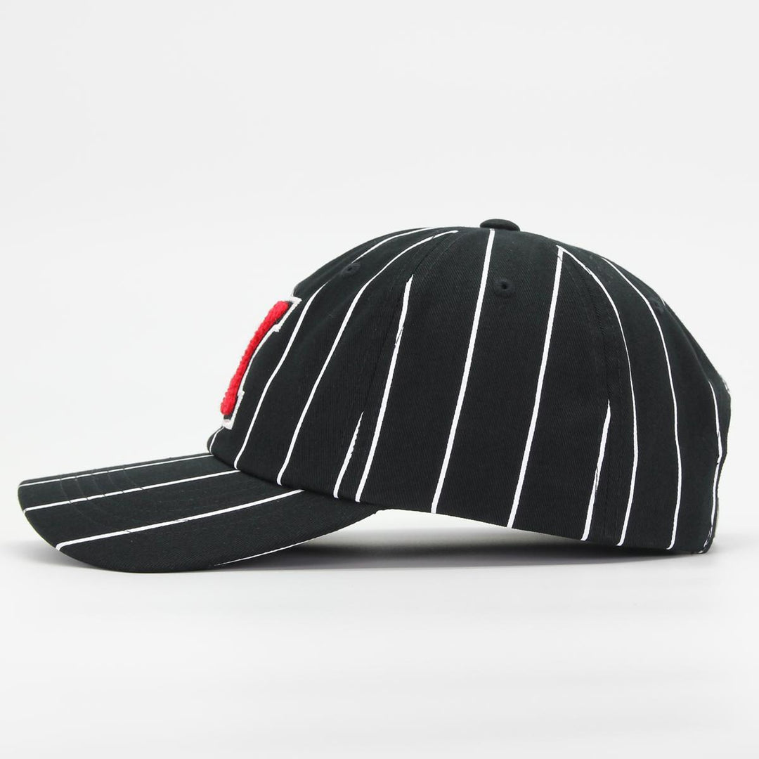 Karl Kani retro patch pinstripe cap black/red/white - Shop-Tetuan