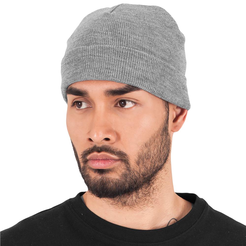 Yupoong heavyweight beanie heather grey - Shop-Tetuan