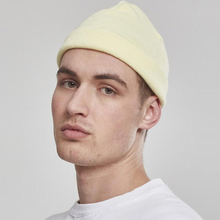 Yupoong heavyweight beanie powder yellow - Shop-Tetuan